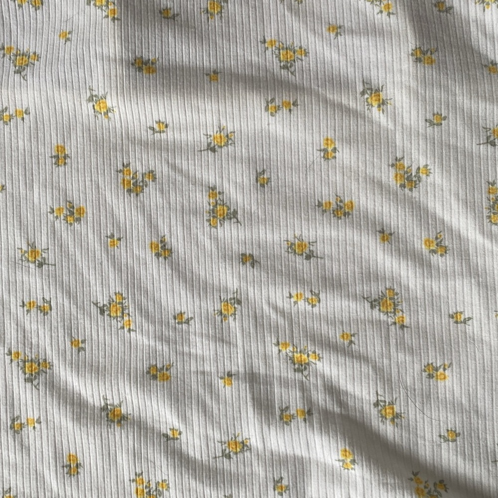 Floral Ribbed Midi Top - Picture 2 of 3